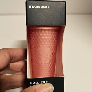 NEW Starbucks Soft Touch Studded Pink "Lemonade" Keychain